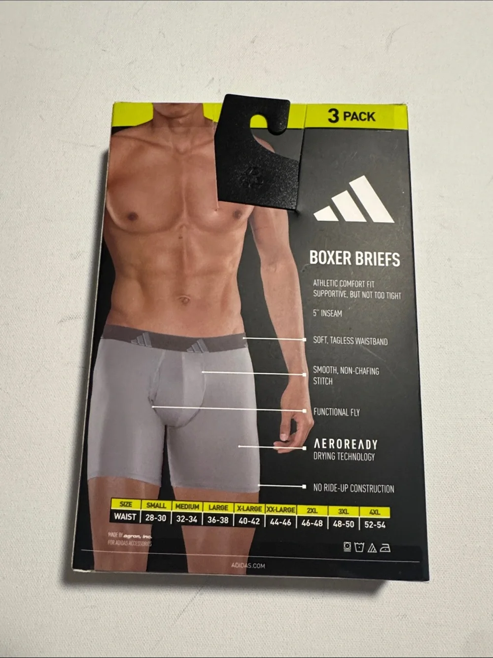 Adidas Boxer Briefs Mens Small 3 Pack